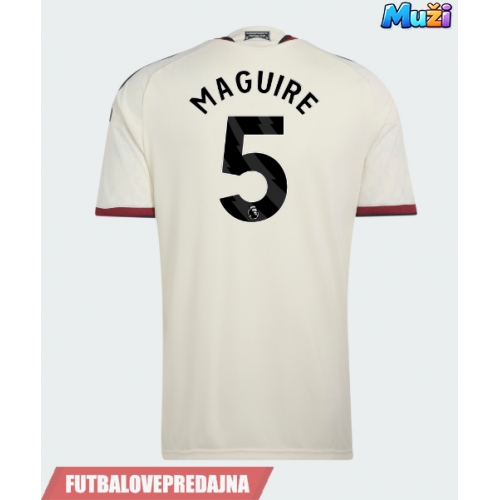 Lacne Muži Futbalové dres Manchester United Harry Maguire #5 2026-27 Krátky Rukáv - Tretina